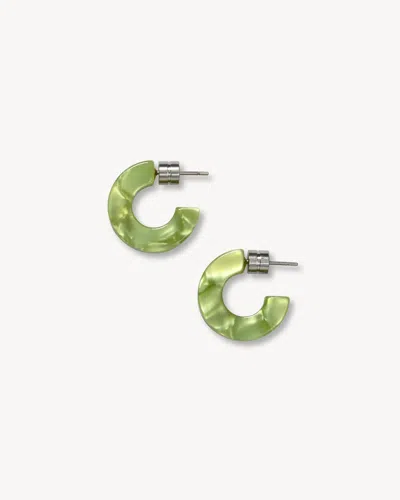 Machete Muse Hoops In Pistachio In Green