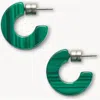 Machete Muse Hoops In Malachite