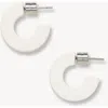 Machete Muse Hoops In White Matte