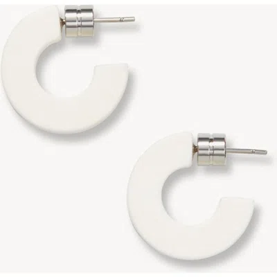 Machete Muse Hoops In White Matte