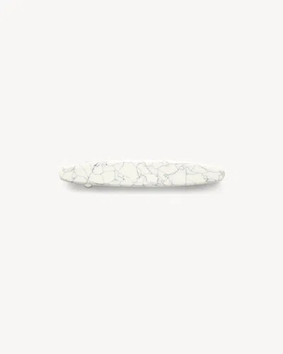 Machete No. 1 Heirloom Barrette In Marble In Grey