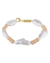Machete Pearl And Bead Bracelet In Beige