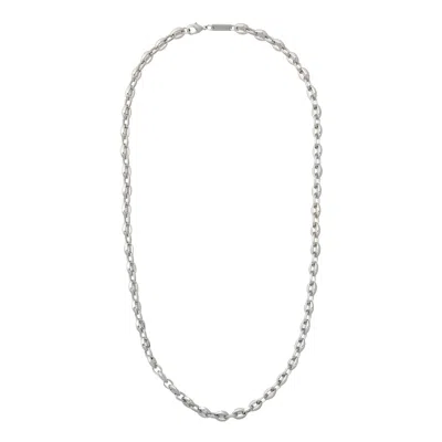 Machete Petite Coffee Bead Necklace In Silver In Metallic