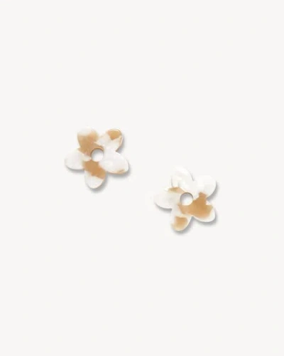 Machete Petite Flower Charms In Taupe Shell