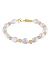 Machete Round Pearl And Bead Bracelet In Beige