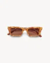 Machete Ruby Sunglasses In Dark Tortoise Stripe In Multi