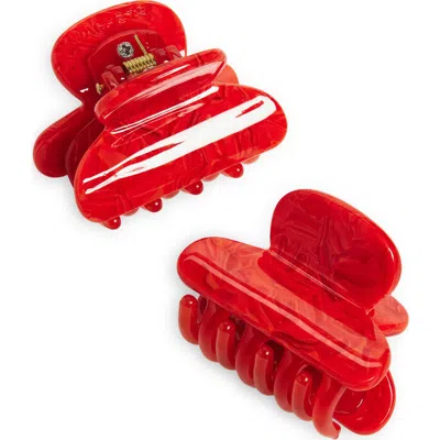 Machete Set Of 2 Heirloom Claw Clips In Orange