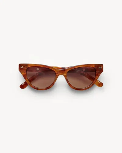 Machete Suzy Sunglasses In Dark Tortoise Stripe In Brown