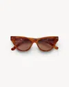 Machete Suzy Sunglasses In Dark Tortoise Stripe In Multi