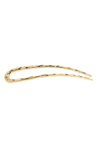 Machete Wavy French Hair Pin In Gold