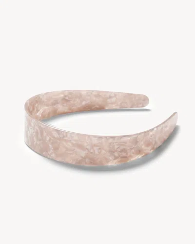Machete Wide Headband In Peach Shell In Neutral