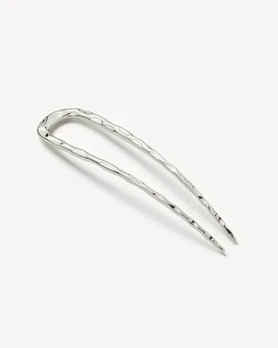 Machete Women's Midi Wavy French Hair Pin In Silver In Purple