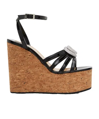 Machmach 120mm Double-embellished Heart Sandals In Black