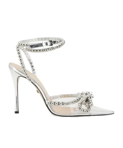 Machmach Bow Embellished Pumps In White
