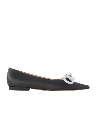 Machmach Bow Flat Shoes In Black