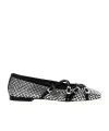 Machmach Crystal Decorated Ballet Shoes In Black