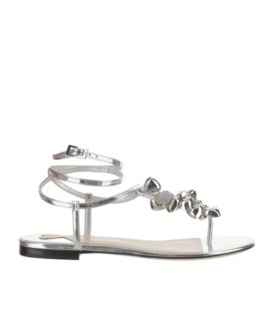 Machmach Crystal-embellished Sandals In Gray