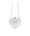 Machmach Crystal Heart Shoulder Bag In White