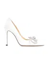Machmach Double Bow 110mm Satin Pumps In Nude