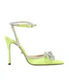Machmach Double Bow High-heeled Sandals In Green