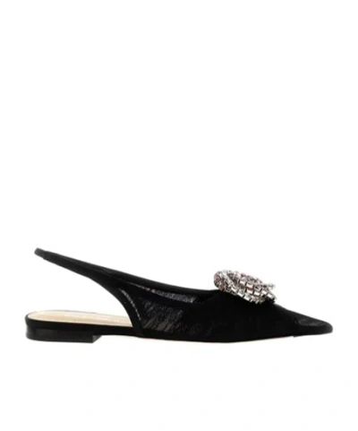 Machmach Half-heeled Flat Sandals In Black
