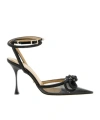 Machmach Mach  Mach Double Bow Ankle-strap Pumps In Black