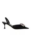 Machmach Pointed High-heeled Sandals In Black