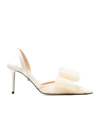 Machmach Pointed-toe High-heeled Sandals In Neutral