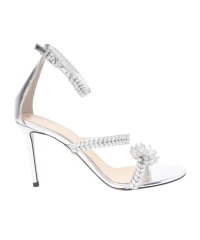 Machmach Round-headed High-heeled Sandals In White
