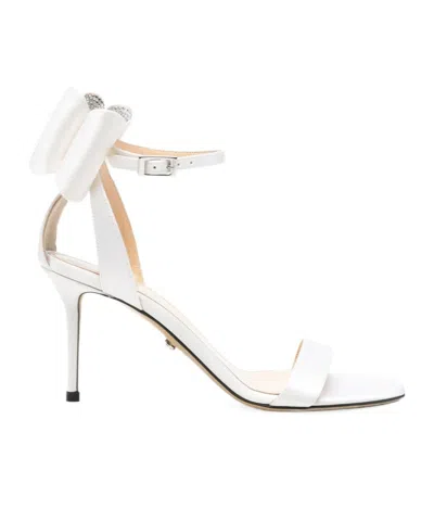 Machmach Round-toe High-heeled Sandals In White
