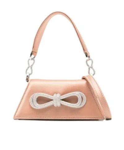 Machmach Satin Mini Handbag In Brown