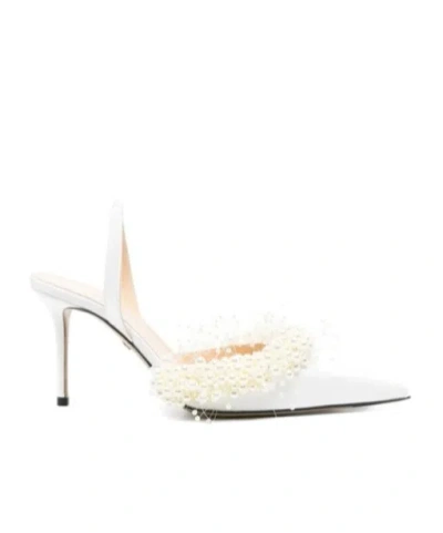 Machmach Slingback High Heel Sandals In White