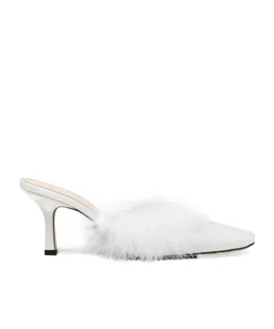 Machmach Slip-on High-heeled Mules In White