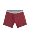 Mack Weldon 18 Hour Jersey Boxer Briefs In Crimson Tatersol