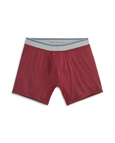 Mack Weldon 18 Hour Jersey Boxer Briefs In Crimson Tatersol