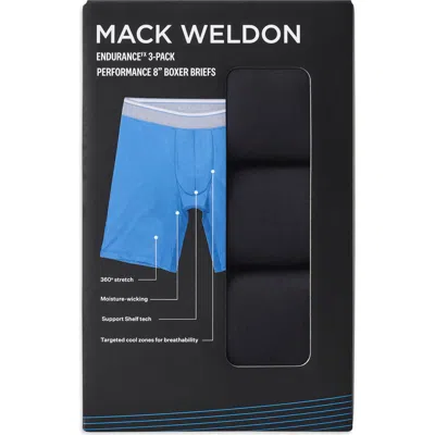 Mack Weldon 3-pack Endurance Fx Boxer Briefs In Blue