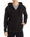 Mack Weldon Ace Micro Brushed French Terry Hoodie In True Black