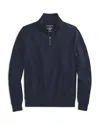 Mack Weldon Ace Relaxed Fit Quarter Zip Sweater In Black