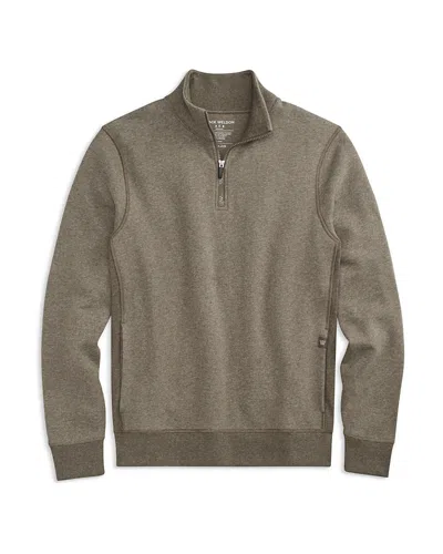 Mack Weldon Ace Relaxed Fit Quarter Zip Sweater In Brown