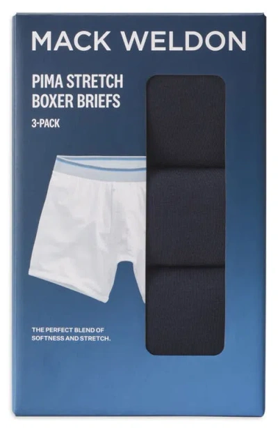 Mack Weldon Assorted 3-pack Stretch Pima Cotton Boxer Briefs In White