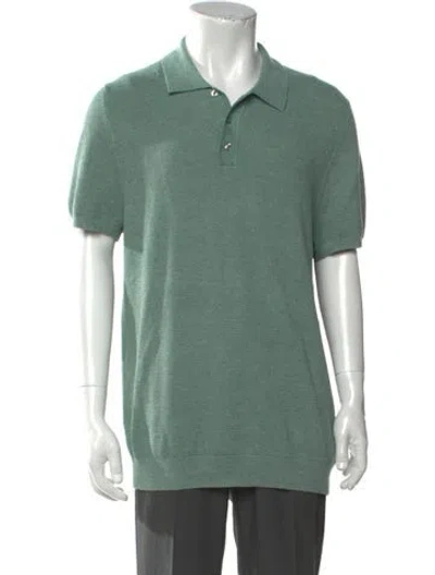 Pre-owned Mack Weldon Collar Short Sleeve Polo Shirt W/ Tags In Green