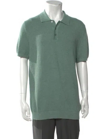 Pre-owned Mack Weldon Collar Short Sleeve Polo Shirt W/ Tags In Green