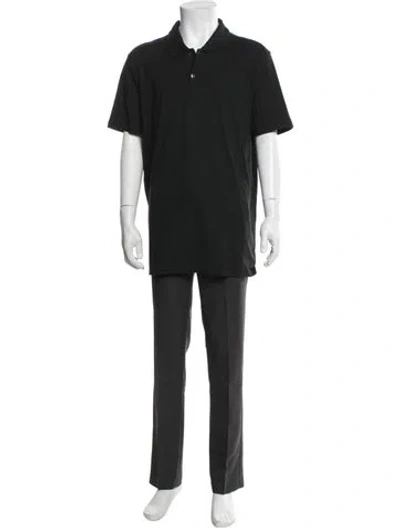 Pre-owned Mack Weldon Crew Neck Short Sleeve Polo Shirt In Black