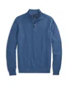 Mack Weldon Half Zip Tech Sweater In Blue