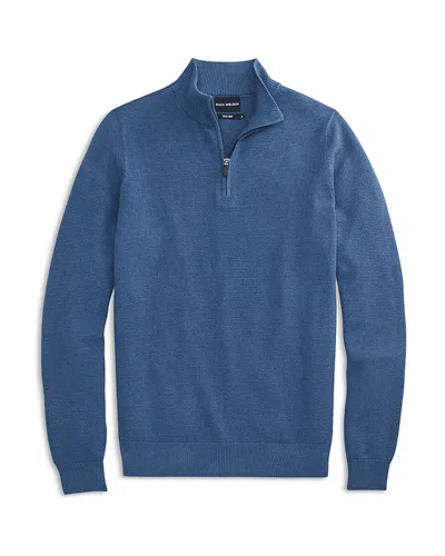 Mack Weldon Half Zip Tech Sweater In Blue