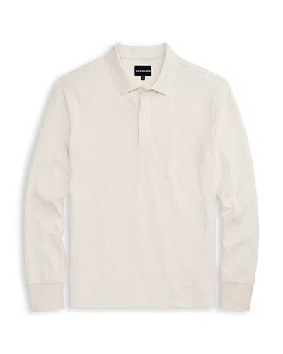 Mack Weldon Heavyweight Long Sleeve Polo Shirt In White