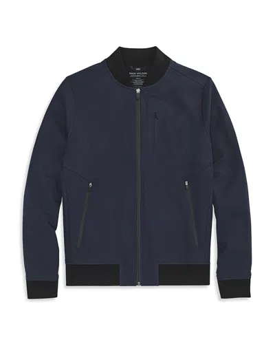 Mack Weldon Latitude Bonded Bomber Jacket In True Navy
