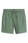 Mack Weldon Linen Blend Drawstring Shorts In Green