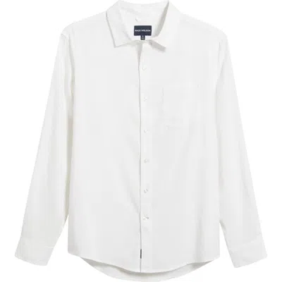 Mack Weldon Linen Button-up Shirt In White