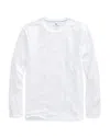 Mack Weldon Long Sleeve Pima Crewneck Tee In Bright White
